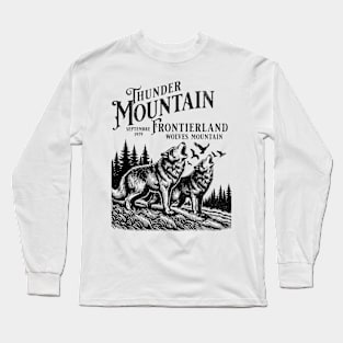 Big Thunder Mountain national wolves park 70's vintage Long Sleeve T-Shirt